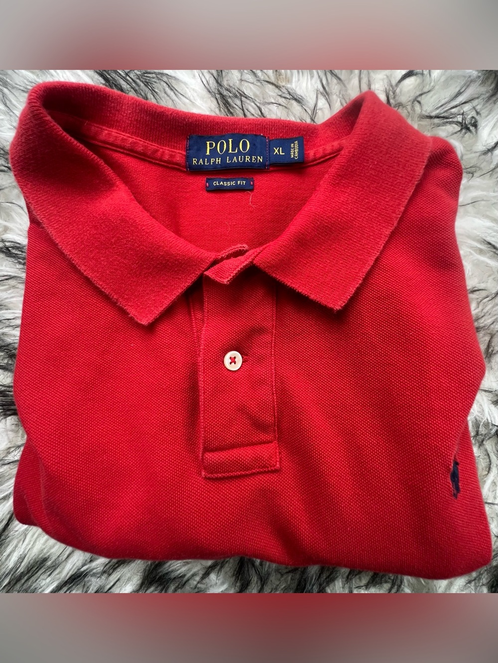Polo by Ralph Lauren Classic Fit Red Polo Shirt XL